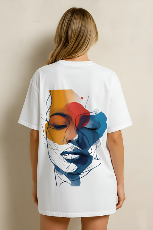 The "Abstract Flow" Art Oversized T-Shirt